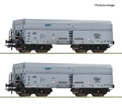 Roco 6600328 - H0 - 2-tlg. Set Selbstentladewagen Pol-Miedz Trans, PKP, Ep. V